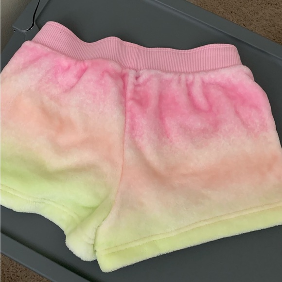 PINK Rainbow kawaii Fuzzy Shorts - Picture 3 of 3